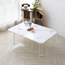 마블 밥상 화이트 블랙 2인용 3인용 4인용 테이블 큰상 접이식밥상 소파 원목 하이그로시 대리석 거실 흰색 집들이상 교자상 술상 자취 원룸 작은 사각 노트북 좌식 손님 찻상 차, 화이트마블(유광)