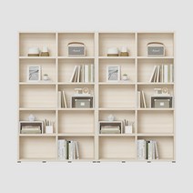한샘 샘 와이드 책장 5단 120cm 시공 2set, 퓨어화이트(I)