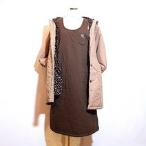 누빔멜빵원피스 겨울 솜 퀼팅 따뜻한 내추럴 큐트 콩 조끼