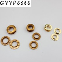 50pcs 3 색 구리 그로멧 가방 금속 피팅 라운드 eyelets 가죽 하드웨어 액세서리