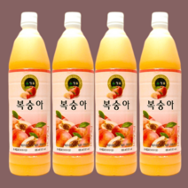 청솔 복숭아 875ml 4개 카페 농축 음료 에이드 베이스 시럽