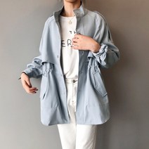 리본소매 캐주얼 야상 자켓 간절기 점퍼 아우터 여성