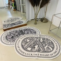 북유럽 욕실발매트 발닦개, A타입(야자트리/60cmx40cm)