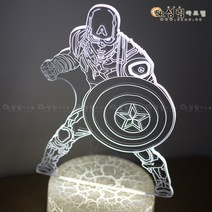 성림아크릴 LED 아크릴 스탠드 감성 무드등 인테리어조명, 17.캡틴아메리카