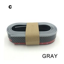 자동차 범퍼 수리 문콕 리무버 2.5m 립 스티커 앞 립 고무 가드 립 몰딩 스플리터 턱 바디 자동 외관, 회색