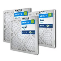HVAC Premium 리턴 필터 그릴용 40.6cm x AC MERV 8 [실제 치수: 40.6cm] 3팩, 24 x 16 x 1_3 Count (Pack of 1