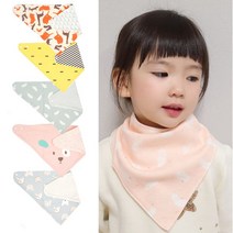 북유럽풍 양면 스카프빕 영유아동 손수건 키즈 어린이