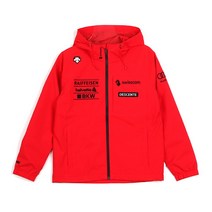 [데상트] 바람막이 PQJ SM323SJK91-RED 스위스 스키팀 후드형 우븐자켓