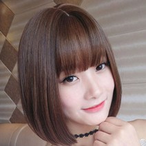 마틸다 칼단발 숏컷 가발 금발 단발 통가발, 본상품선택, 초코브라운