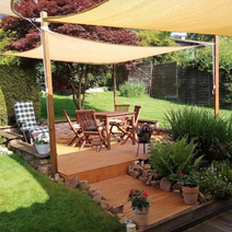 감성살롱 바람막이 매쉬 썬쉐이드 사각 3X5 차광막 천막 그늘막 가림막 옥상 정원 펜션 테라스, º▶사각베이지 3x5◁º≫