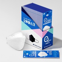 오투 KF-94 KF-AD(비말) 50매 흰색 검정 대형 중형 국산 프리미엄 마스크, KF94 50매 1매포장, 화이트, 1개
