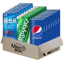 [메리박스] 롯데칠성 미니캔30개세트_사이다10개+펩시콜라10개+레쓰비10개, 1세트