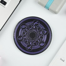 무선 충전기 Magic Circle Design 10W Qi 무선 충전기 아이폰 삼성 샤오미 화웨이 폰 충전 패드 iPhone Samsung Xiaomi Huawei 핸드폰 충전 패드 무선 충전 패드, 03 보라색