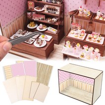 미니를사랑하는사람들 나만의 미니어쳐 방! 빈티지 인테리어 diy 룸박스 세트 5종, 4번 내츄럴 핑크