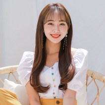 가발매니아 벨르C컬 61cm 리얼라인피스(제디원사) 오픈반가발 하이커버피스 풀커버, 투톤브라운