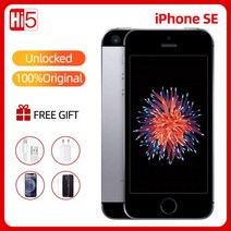잠금 해제 오리지널 애플 아이폰 호환 SE 듀얼 코어 2G RAM 16/64GB ROM 4G LTE iOS 터치 ID 칩 A9 모바일, 05 64GB Black, 02 iPhone SE  (A1723)