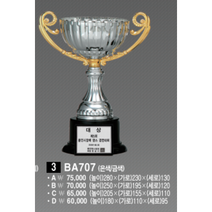 우승상사 BA707 우승컵 트로피 (은색/금색) (ABCD)