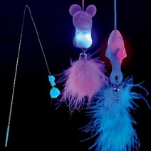 반짝거리는 발광기능 야옹이 낚시놀이 고양이놀이도구, 1개, 피쉬