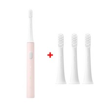 샤오미 미지아 T100 음파 전동칫솔+칫솔모 3개, T100 핑크