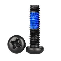 M1.4 블랙 나이록 둥근머리 십자 볼트 크로스 라운드 헤드 풀림 방지 아연 도금 잠금 볼트, M1.4X5(50개)