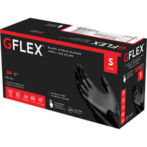 지플렉스 두꺼운 니트릴장갑 블랙 7.0, 소(S), 100매