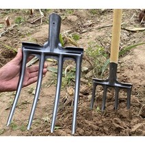 로타리삽 고구마 괭이, 나무손잡이가있는프리미엄스틸포크헤드, 1개