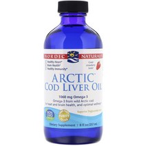 노르딕내츄럴스 북극 대구 간유 오메가 3 1060mg 스트로베리 맛, 1개, 237ml