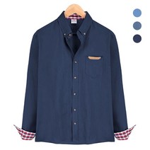 이지핏 체크 패턴 배색 데님 네이비 셔츠_NWM001_Navy 남자청남방 데님셔츠 청자켓 유니클로청남방 청남방코디 오버핏청남방 남방 캐쥬얼셔츠