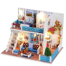Clearance Sale Diy Assemble Miniature Dollhouse Wooden Toy Kit Educational For Children Christmas, 11 07