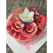 [박장돼소정육점]한우 케이크 한돈케이크 특별한날 이색케이크 모듬구이 케익 1개, 2번 2등급한우케이크(900g)