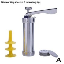 츄러스 기계 메이커 알루미늄 쿠키 프레스 키트 J6M9 업그레이드 수동 스프리츠 세트 비스킷 도구 총 크리스마스, Set A