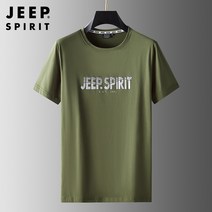 JEEP SPIRIT 스포츠 여름 레져 로고 인쇄 반팔 티셔츠 남성 캐주얼 이너 티