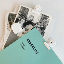 마그네틱 집게 클립 홀더 2type 수납 자투리공간 후크, 원형 블랙(5개입)