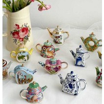 미니티포트 차주전자 도자기 앤틱 티팟 인테리어 장식, Q