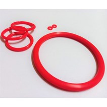 [국산] 오링 비규격 (두께 0.4 mm 에서 2 mm), 실리콘-적색 (내경X두께0.4), (17mmX0.4mm) 3개