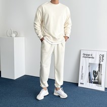 데일트 남자 오버핏 맨투맨 조거팬츠 트레이닝복 세트