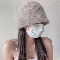 떨샵 앙고라 버킷햇 겨울 퍼 털모자 벙거지 7color
