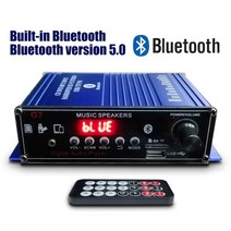400W Bluetooth 2.0 Channel Audio Power HiFi Amplifier 12V AV Amp Speaker with Remote Control for Ca