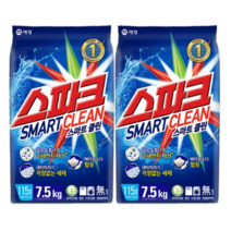 스파크 스마트클린 분말세제 리필, 7.5kg, 12개