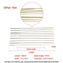 5/12Pc HSS 와이어 톱 블레이드 탄소 다이아몬드 커터 쥬얼리 금속 절단 지그 목공 핸드 크래프트 도구 스, 06 No.5_01 5 Pcs