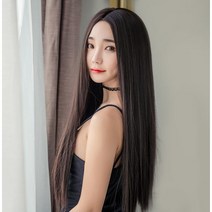 (당일) 긴 생머리 롱 통가발 3color, 다크브라운