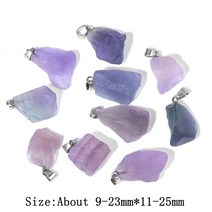 부처님 석가모니 불상 염주 천연 블랙 전기석 펜던트 자연 원시 매력 힐링 에너지 DIY 쥬얼리 선물용, 5 Pieces, 21.Color Fluorite