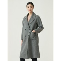 올리비아로렌 체크 배색 롱 핸드메이드코트 VOC EAXW A221