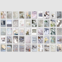 떨샵 미니스티커북 복고풍 일러스트 소녀 감성 인스사진 폰꾸 다꾸 스티커 세트, 진주화이트