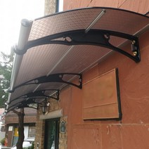 캐노픽스 1000x1500 처마차양 비가림 엠보렉산 현관 비막이 주택 어닝, 렉산_엠보별/브라켓_블랙/파이프_그레이