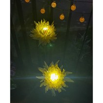 친환경 태양광 정원등 국화 led 조명 태양열 캠팽 꽃 야외조명 등 실크, 핑크