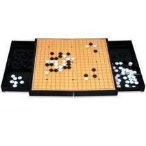 socean 중형 바둑 폴더 보드 자석 게임 어린이 바둑 두기 바둑 테이블 게임 고급 바둑 용품 자석 바둑판 접이식 바