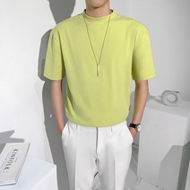 반팔티 여름 남성 캐주얼 패션 솔리드 반폴라 트랙탑 뉴타임즈 C11 R065X969