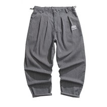 오버핏 루즈핏 와이드 통큰 통 와일드 빈티지 2022 패션 힙합 줄무늬 자수 하렘 남성 팝핀 댄스 하라주쿠 스트레이트 캐주얼 팬츠 바지