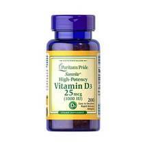 PuritansPride비타민D31000IuSoftgels 소프트겔100Count, 200개(1팩)